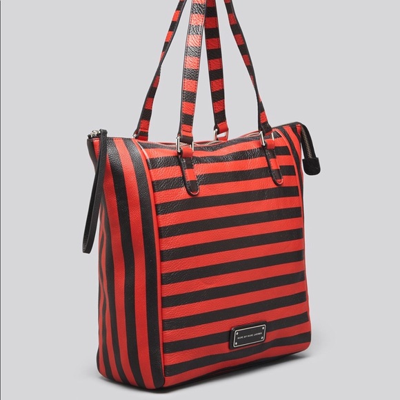 Marc Jacobs Handbags - Marc Jacobs ‘Take Me’ Striped Leather Tote Bag